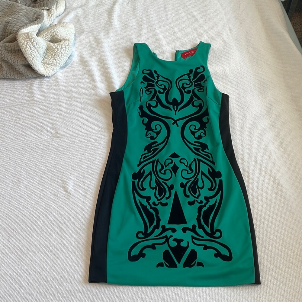 Green and black bodycon dress from Akira